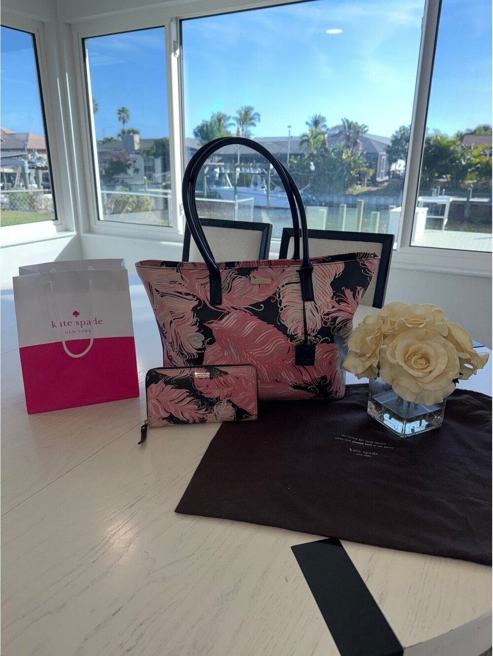 Kate Spade bridgewater drive Jules LARGE PURSE tote STYLE matching wallet NEDA